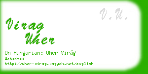 virag uher business card